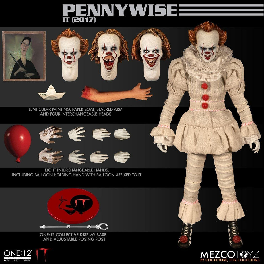 One:12 Collective IT Movie (2017) Pennywise Action Figure - figurineforall.com