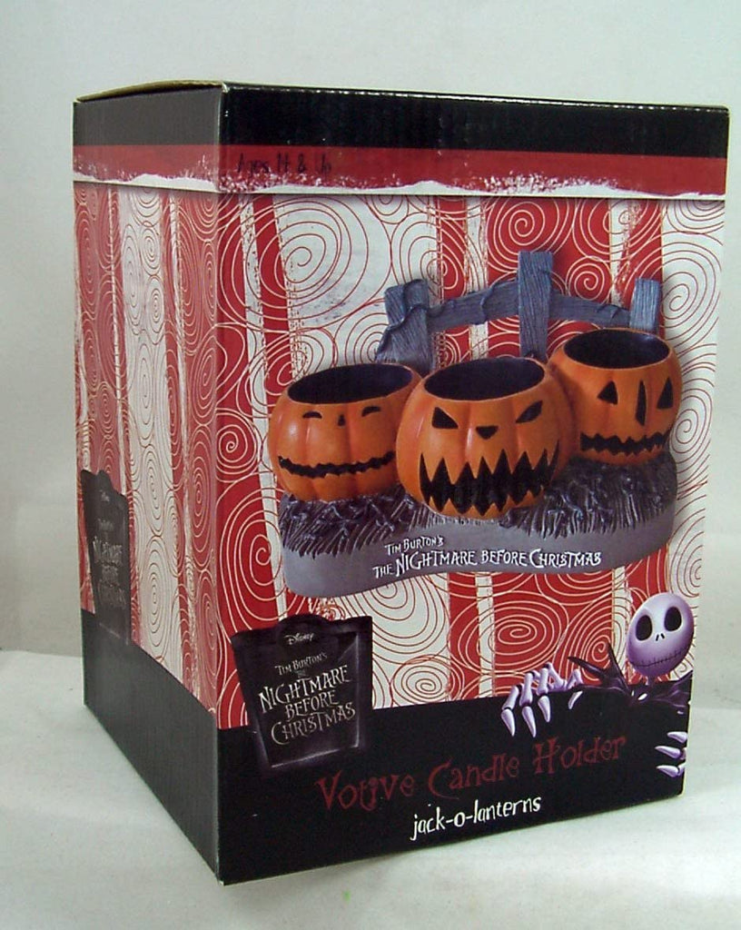 Nightmare Before Christmas SCARY JACK O LANTERN Candle Holder Halloween - figurineforall.com