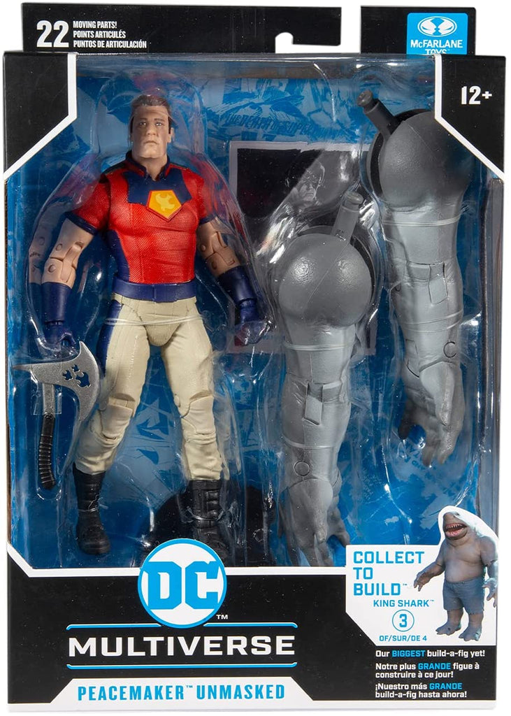 DC Suicide Squad Movie Build-A King Shark - Peace Maker (Unmasked) 7 Inch Action Figure - figurineforall.com