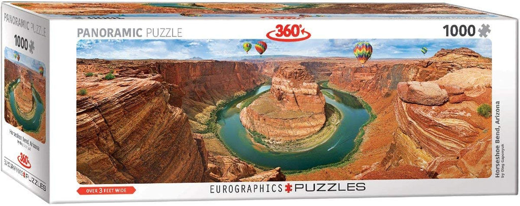 Puzzle 1000 Piece Panoramic - Horseshoe Bend, Arizona Panoramic Jigsaw Puzzle 6010-5371 - figurineforall.com