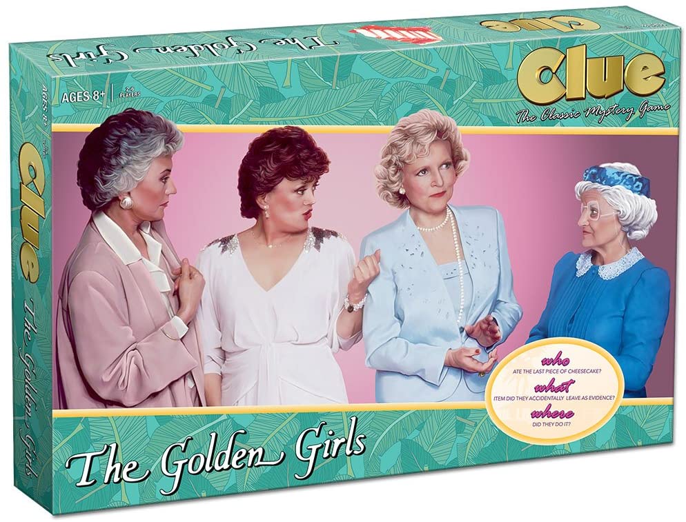 Clue The Golden Girls Board Game | Golden Girls TV Show Themed Game | Solve The Mystery of Who Ate The Lastpiece Of Cheesecake |Officially Licensed Golden Girls Merchandise | Themed Clue Myst