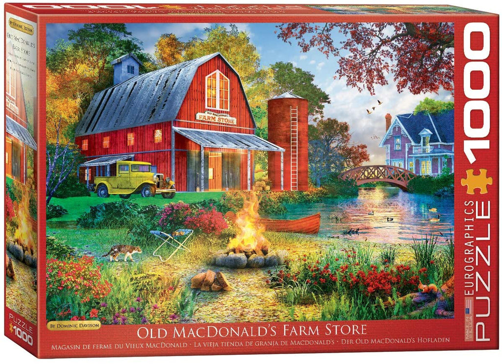 Puzzle 1000 Piece - Campfire by The Barn by Dominic Davison Jigsaw Puzzle 6000-5527 - figurineforall.com