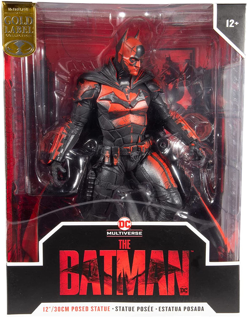 DC Multiverse The Batman Movie Batman 12 Inch Statue Gold Label Exclusive - figurineforall.com