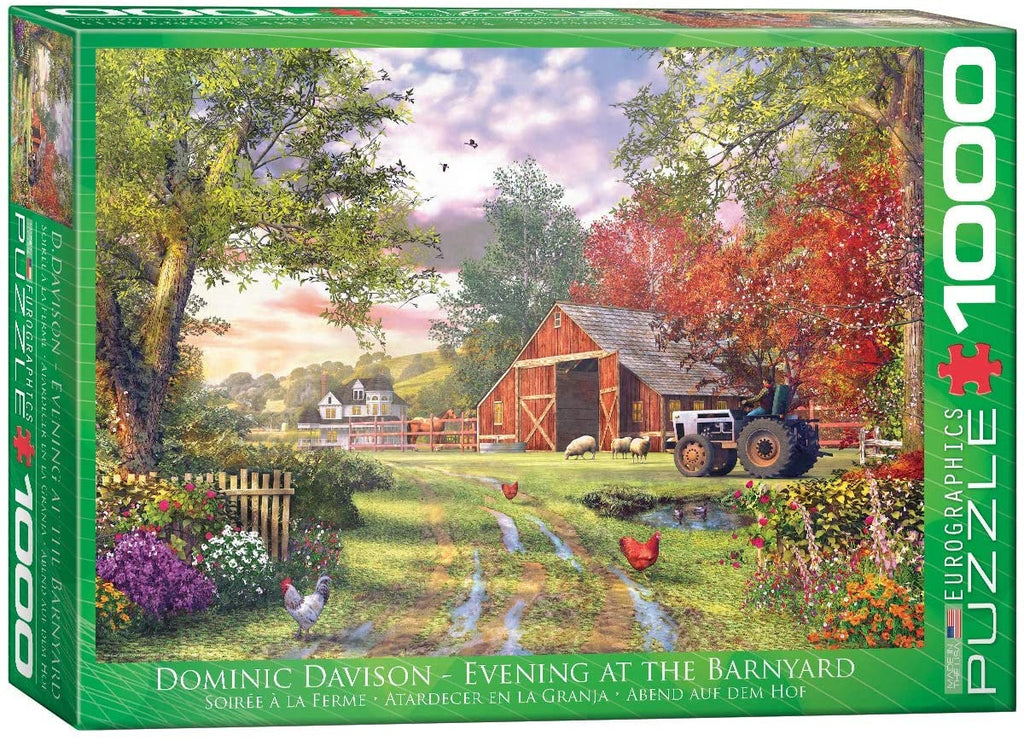 Puzzle 1000 Piece - Evening at the Barnyard by Dominic Davison Jigsaw Puzzle 6000-0715 - figurineforall.com