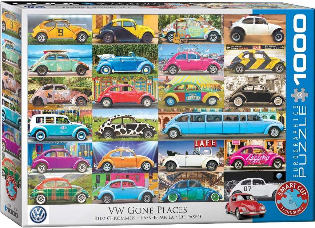 Puzzle 1000 Piece - Volkswagen Beetle Gone Places Jigsaw Puzzle - figurineforall.com
