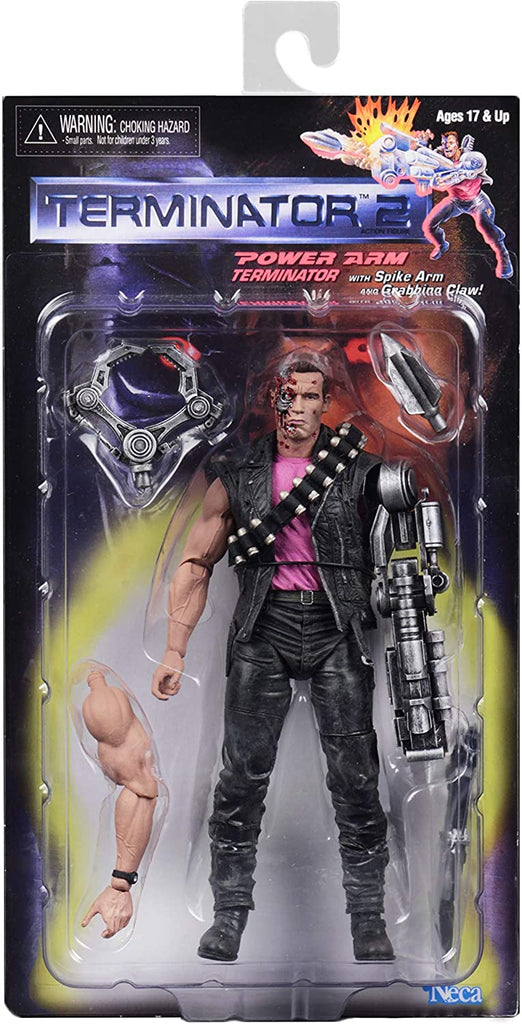 NECA - Terminator 2 - 7" Scale Action Figure - Kenner Tribute - Power Arm T-800 - figurineforall.com