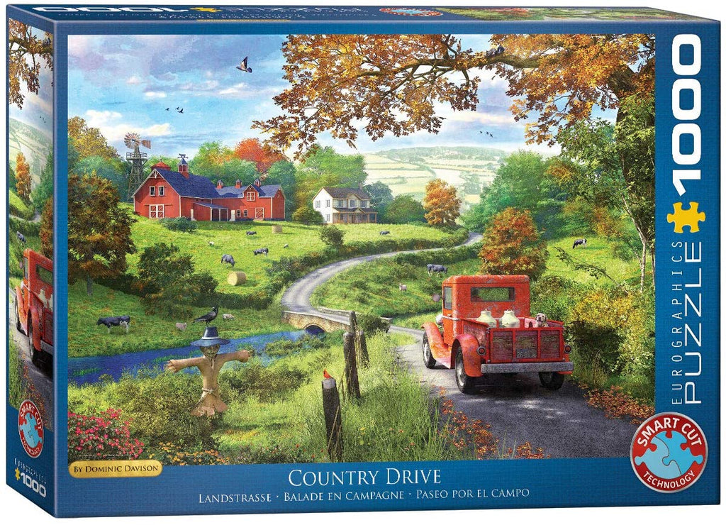 Puzzle 1000 Piece - The Country Drive by Dominic Davison Jigsaw Puzzle - figurineforall.com