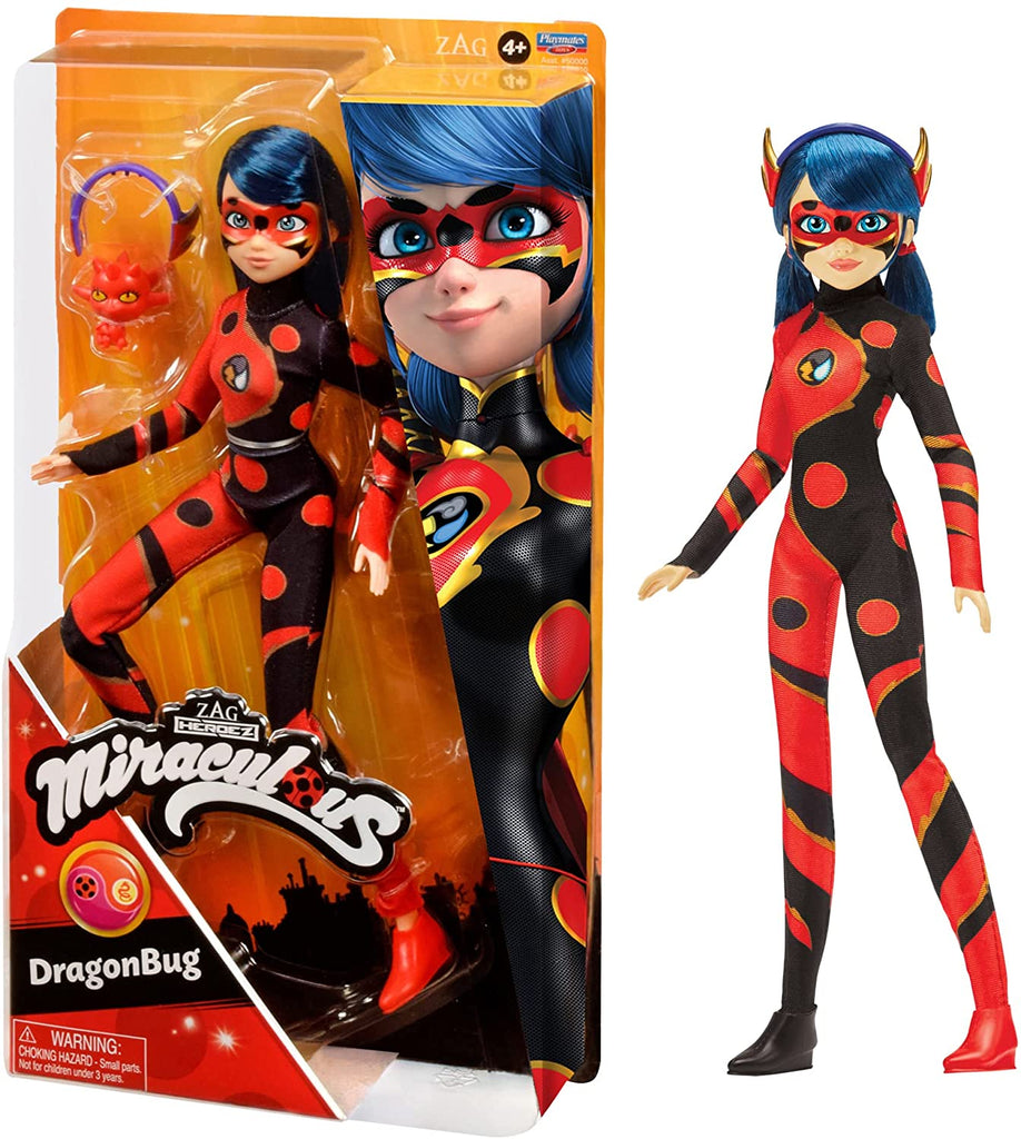 Miraculous Dragonbug 10.5" Fashion Doll with Lonng Kwami and Dragon Headband by Playmates Toys - figurineforall.com
