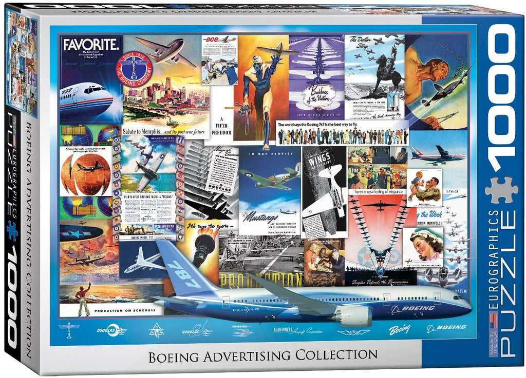 Puzzle 1000 Piece - Boeing Vintage Ads Collection Jigsaw Puzzle 6000-0932 - figurineforall.com