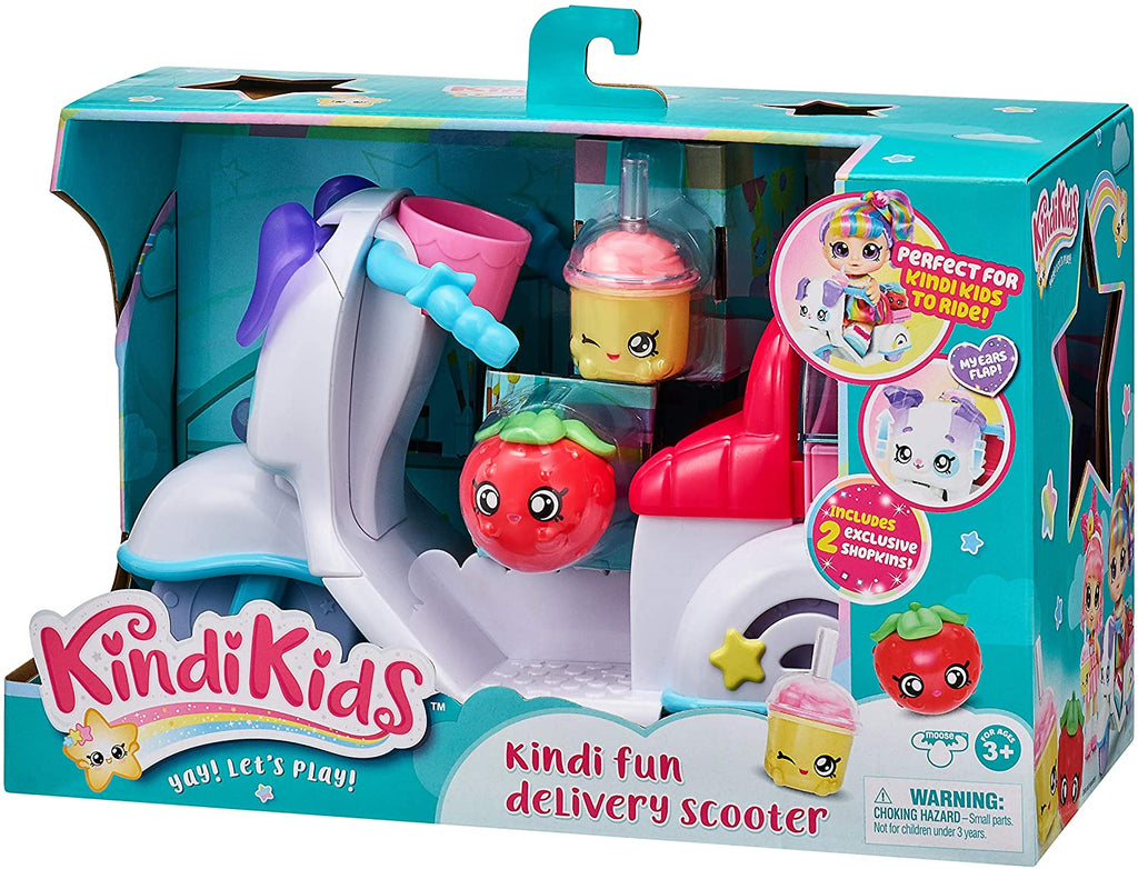 Kindi Kids Fun Delivery Scooter and 2 Shopkins - figurineforall.com