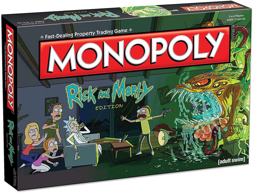 Monopoly Rick and Morty Board Game Adult Swim - figurineforall.com