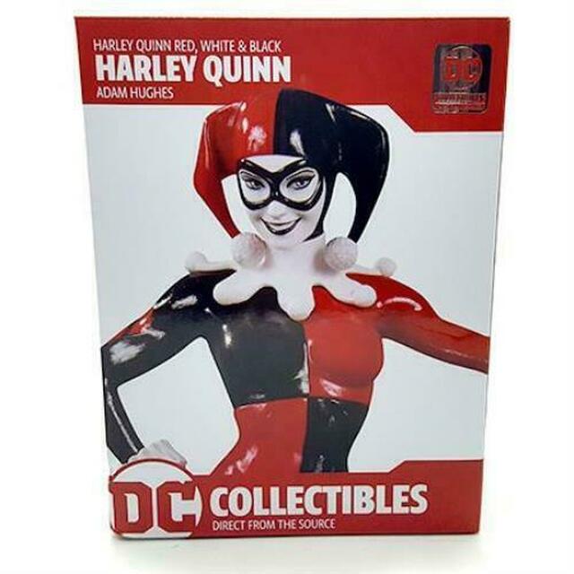 DC Collectibles Harley Quinn 9 Inch Red, White and Black Statue by Adam Hughes - figurineforall.com
