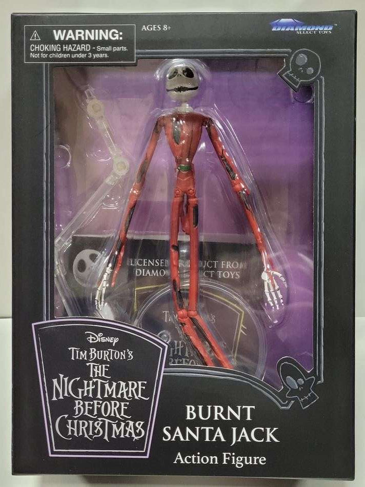 Nightmare Before Christmas Select Burnt Santa Jack 7 Inch Deluxe Action  Figure Disney