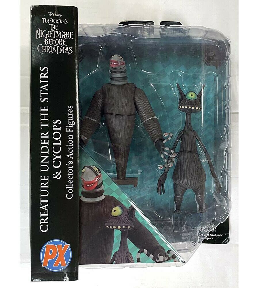 Nightmare Before Christmas Select The Creature Under The Stairs & Cyclops 7 Inch Action Figure PX Exclusive - figurineforall.com
