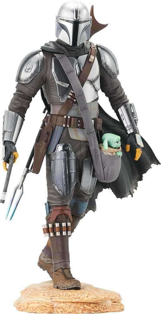 Star Wars Premier Collection Mandalorian with Child 1/7 Scale 10 Inch Resin Statue