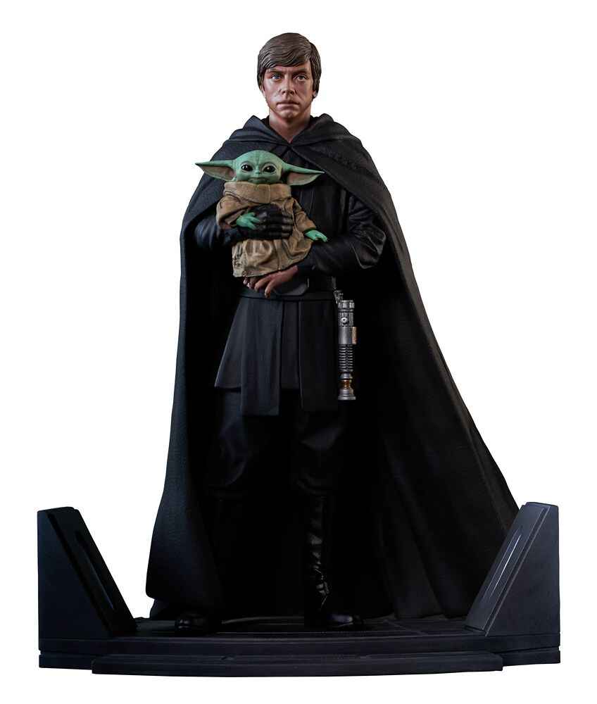 Star Wars Premier Collection Mandalorian Luke and Grogu 1/7 Scale 10 Inch Resin Statue