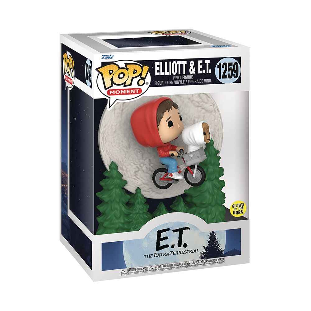 Pop Movies E.T. The Extra-Terrestrial 8 Inch Vinyl Figure - Elliot and E.T. Flying Glow in Dark #1259