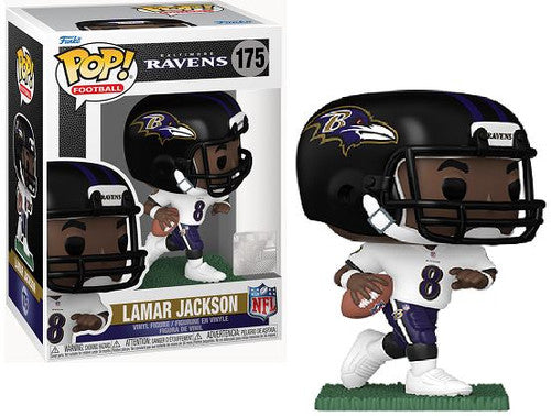 Pop Sports NFL Football 3.75 Inch Vinyl Figure - Lamar Jackson (Away Jersey) #175 Baltimore Ravens