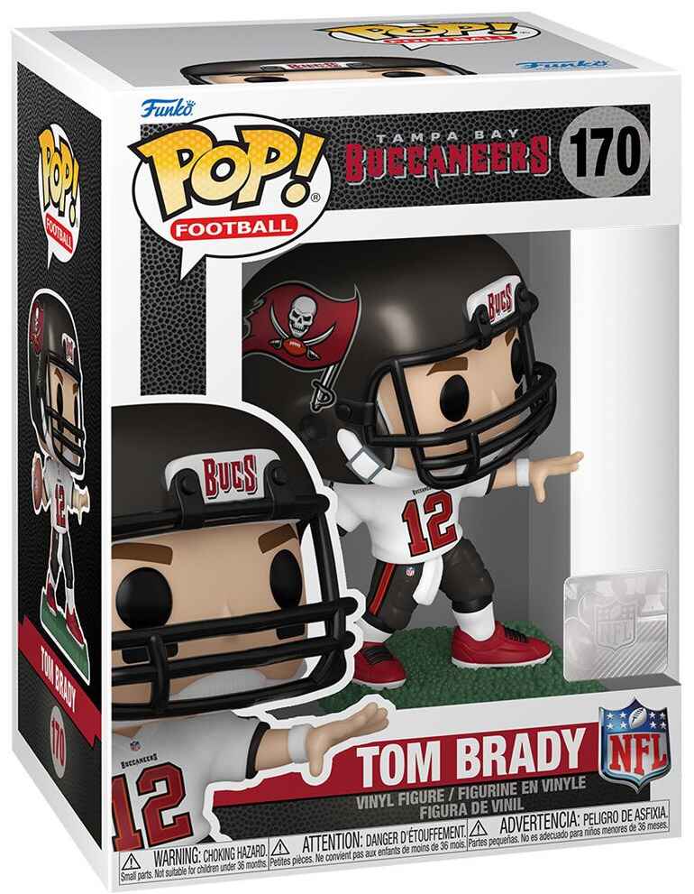 Pop Sports NFL Football 3.75 Inch Vinyl Figure - Tom Brady (Away Jersey) #170 Tampa Bay Buccaneers