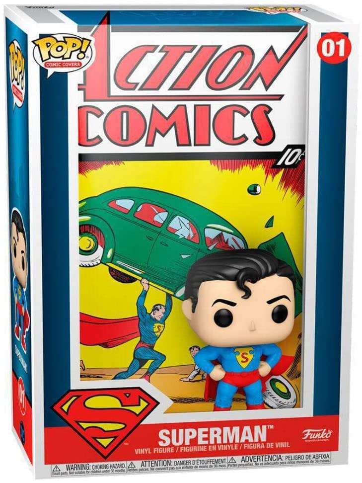 Pop DC Comic Covers 3.75 Vinyl Figure - Superman #01 - figurineforall.com