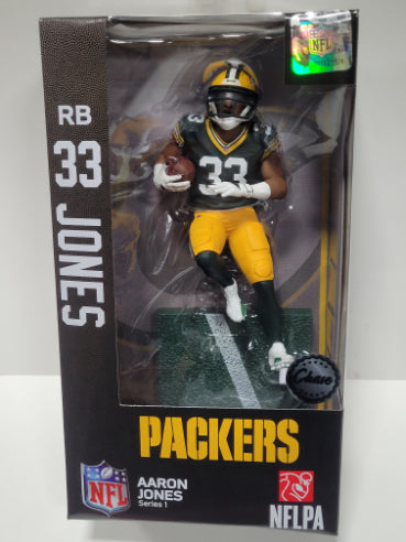 NFL Football Wave 1 Aaron Jones Green Bay Packers 6 Inch Action Figure Chase Variant - figurineforall.com
