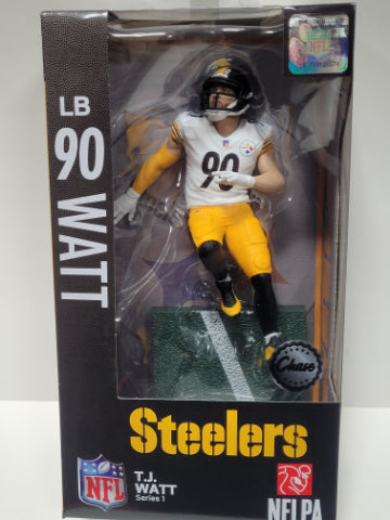 NFL Football Wave 1 T.J. Watt Pittsburgh Steelers 6 Inch Action Figure Chase Variant - figurineforall.com