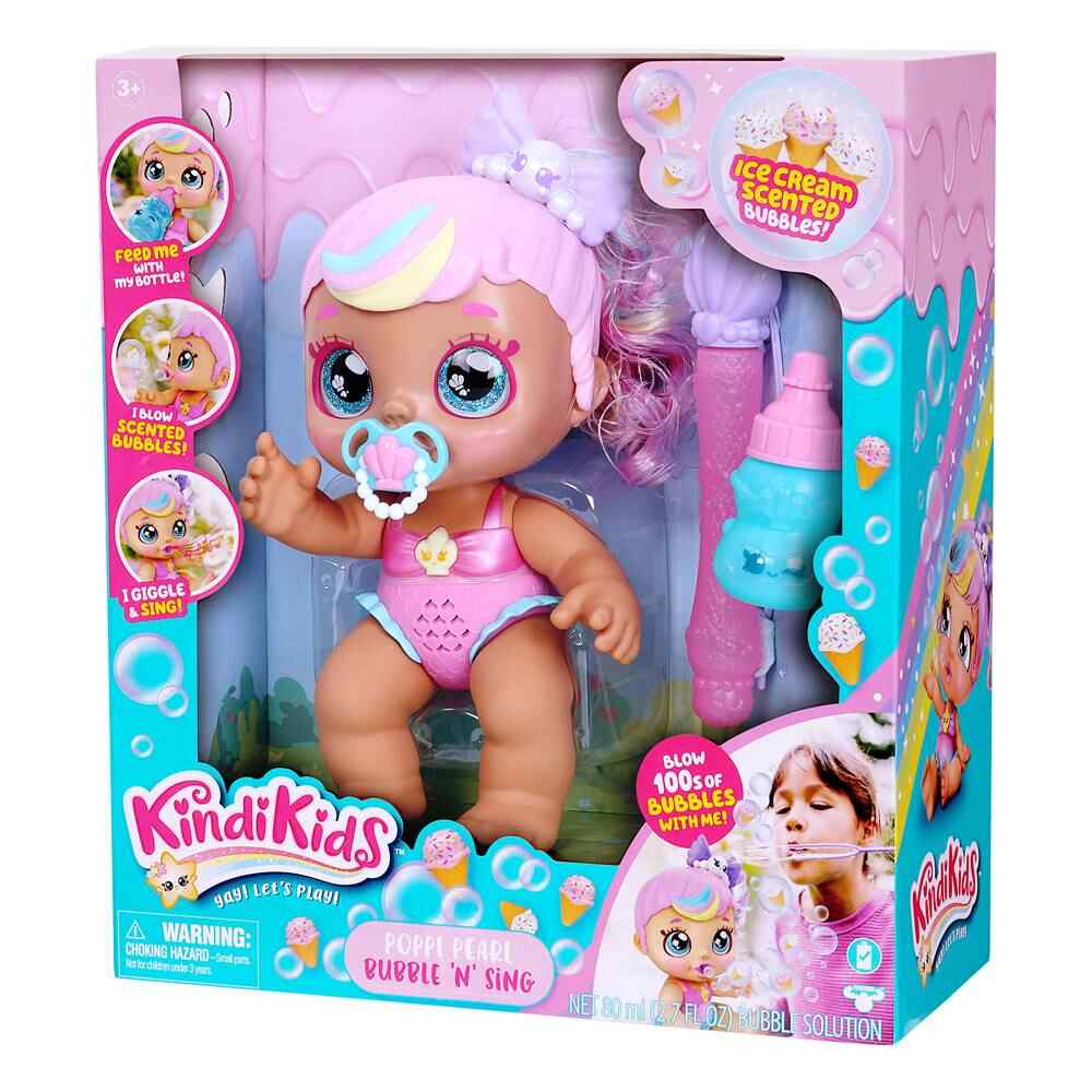 Kindi Kids Poppi Pearl Babby Bubble 'N' Sing 10 Inch Doll