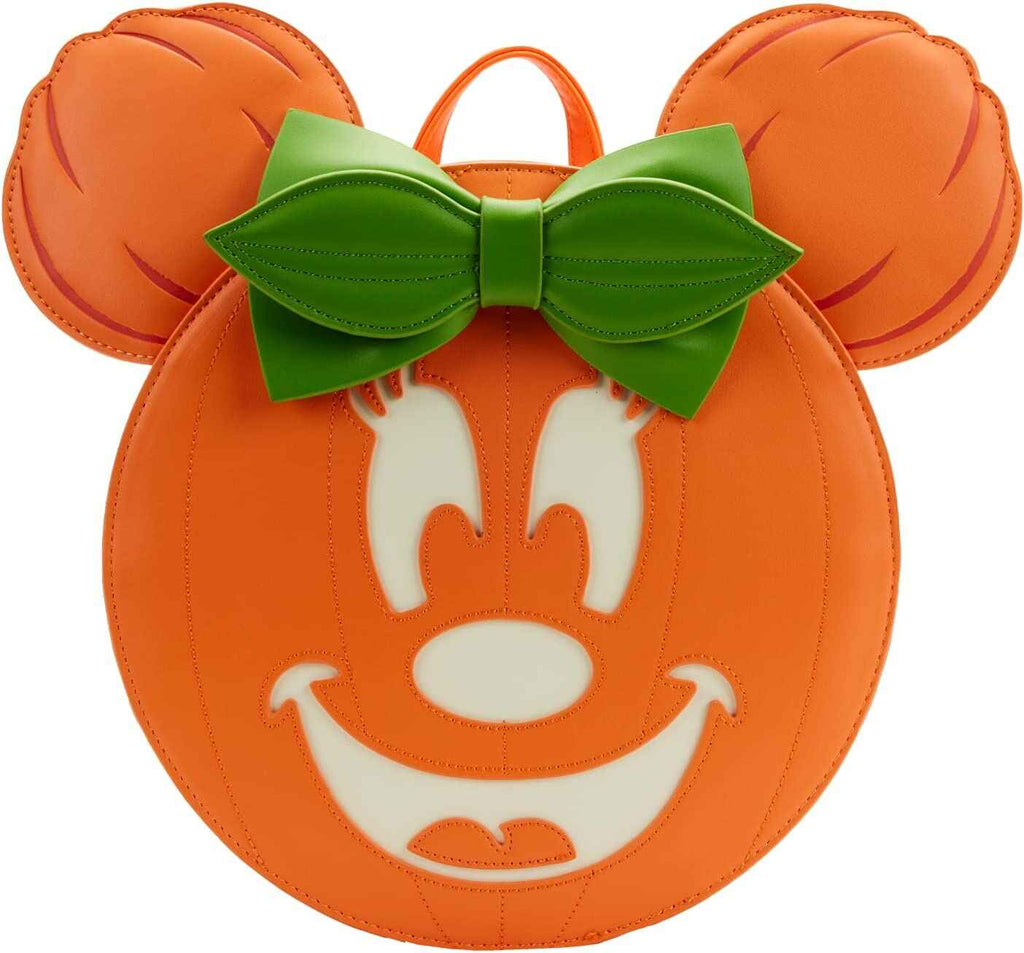 Loungefly Disney Minnie Mouse Glow Face Pumpkin Mini Backpack Shoulder Bag
