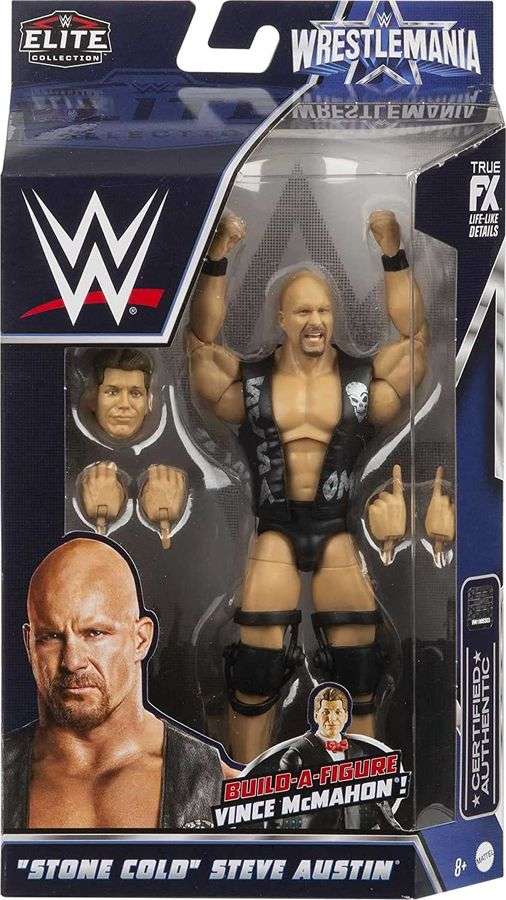 WWE Wrestlemania Elite Collection BAF Vince McMahon - "Stone Cold" Steve Austin 6 Inch Action Figure - figurineforall.com