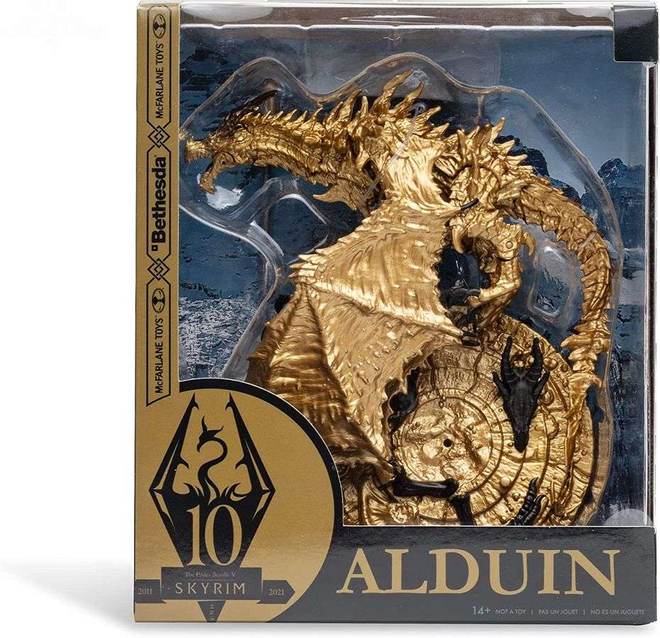 Elder Scrolls V: Skyrim Alduin Gold 10th Anniversary Special Edition - figurineforall.com