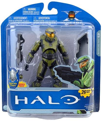 Halo: Combat Evolved 10th Anniversary Series 1 Master Chief (Plaque Edition) 5.5 Inch Action Figure - figurineforall.com