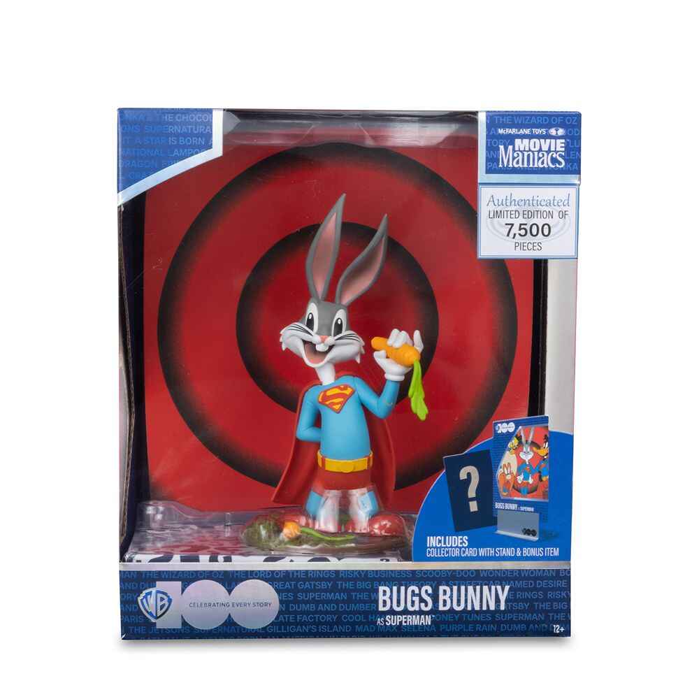 Movie Maniacs WB:100 Wave 1 - Bugs Bunny as Superman 6 Inch Posed Figure