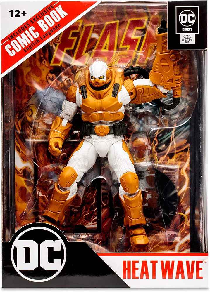 DC Multiverse Comics Page Punchers The Flash - Heat Wave W Comic 7 Inch Action Figure