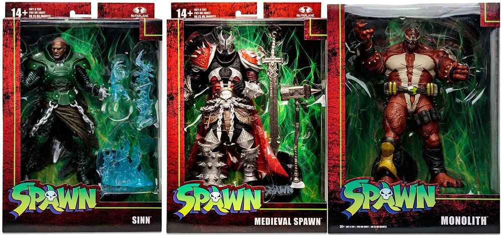 Spawn Comic Series Wave 5 Set of 3 (Sinn, Medieval, Monolith) 7 Inch Action Figure