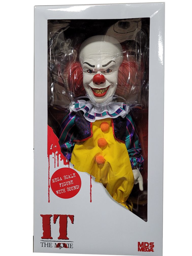 Designer Series IT (1990) Pennywise 15 Inch Mega Scale Talking Doll - figurineforall.com
