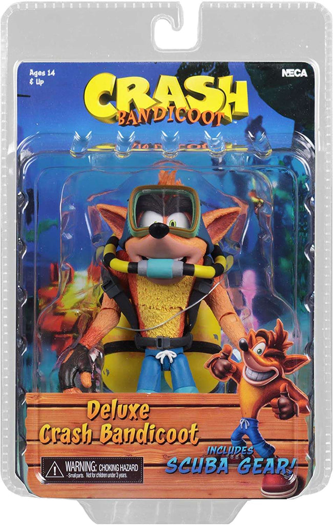 Crash Bandicoot - Crash with Scuba Diving Gear Deluxe 7 Inch Scale Action Figure - figurineforall.com