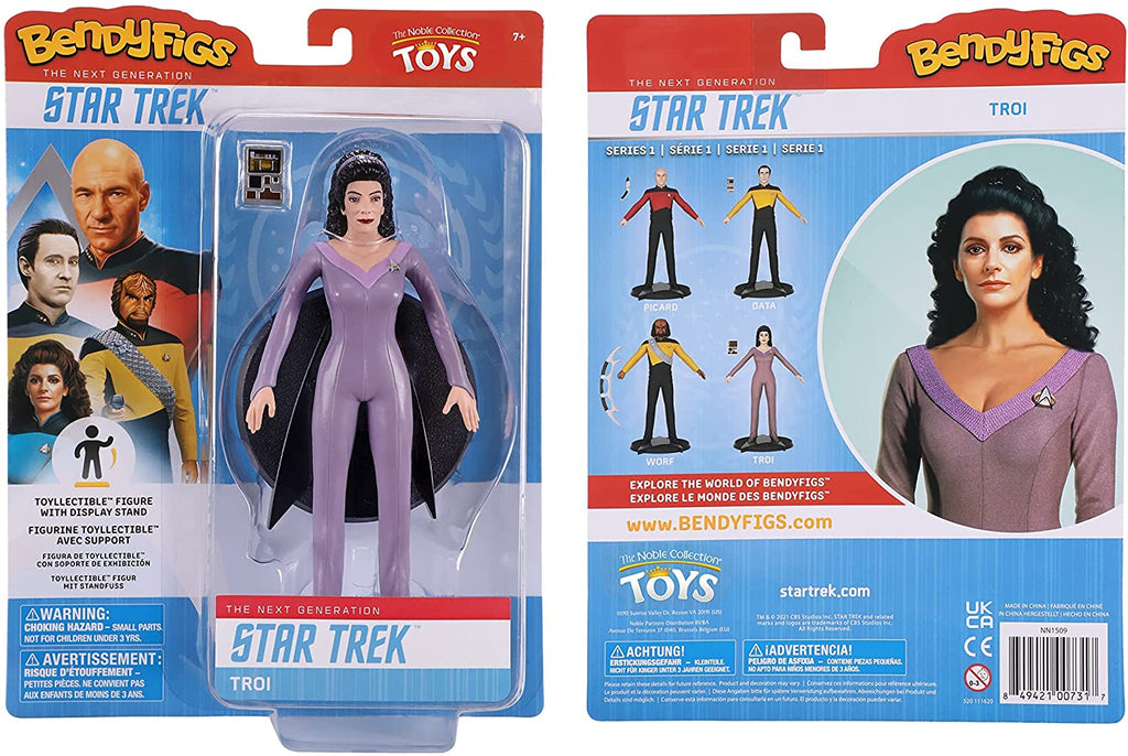 BendyFigs Star Trek The Next Generation Troi 7 Inch Figure - figurineforall.com