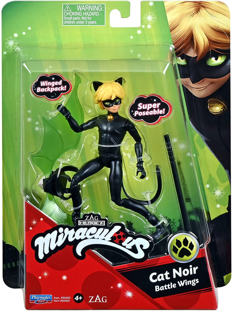 Miraculous Ladybug Cat Noir Battle Wings Gear 5 Inch Doll Playmates Toys - figurineforall.com