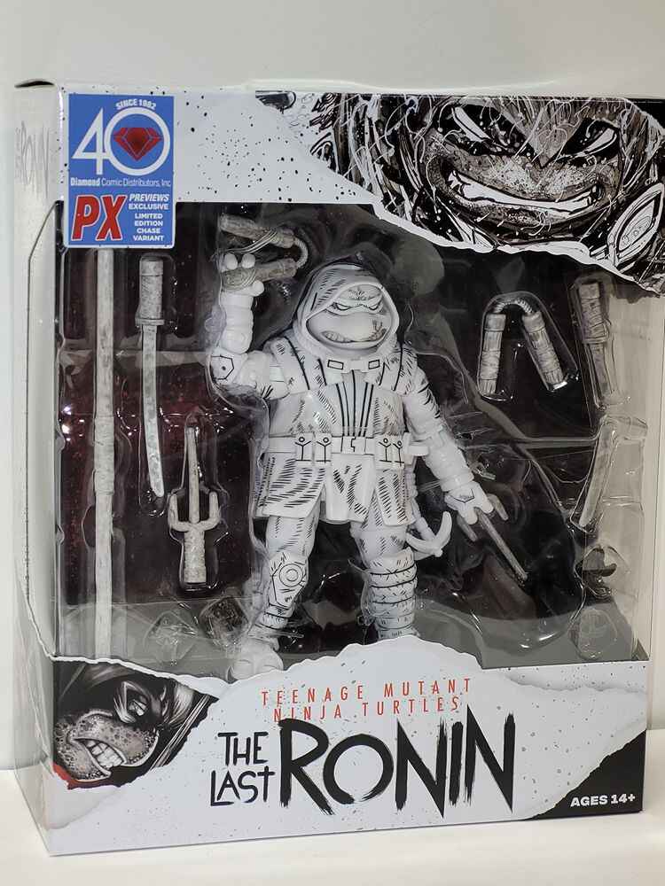 Teenage Mutant Ninja Turtles The Last Ronin PX Exclusive Black & White Chase 4.5 Inch Action Figure