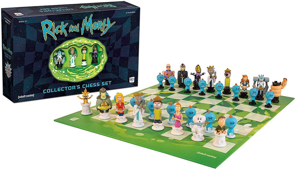 Chess Set Rick and Morty Collectors Edition Board Game Adult Swim - figurineforall.com