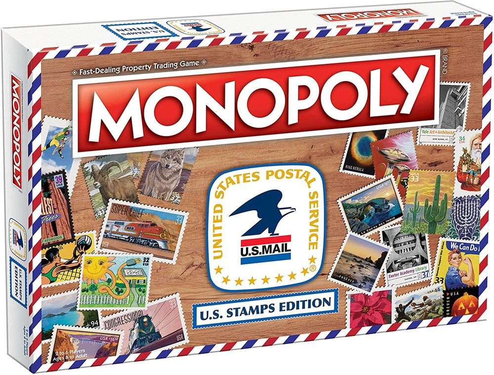 Monopoly U.S. Stamps (USPS) Edition Board Game - figurineforall.com