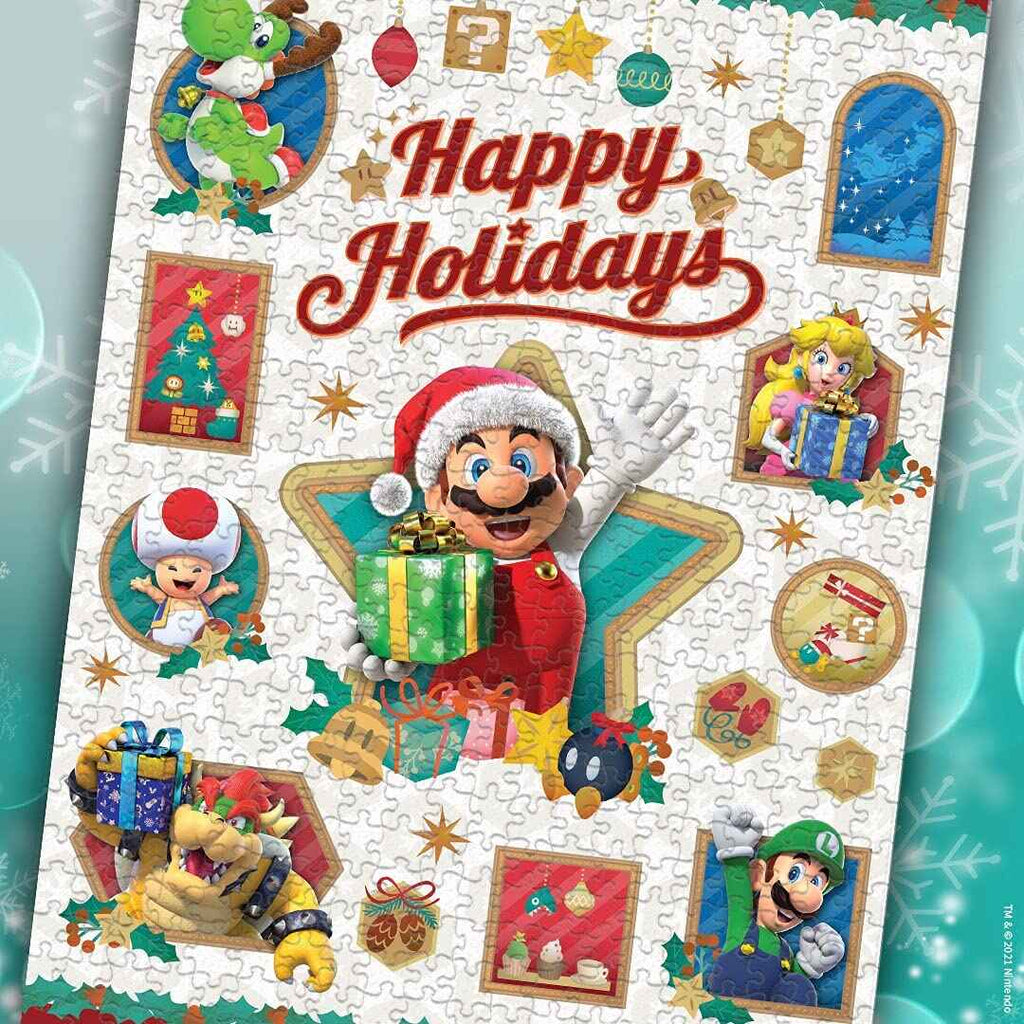 Puzzle 1000 Pieces - Super Mario Happy Holidays Jigsaw Puzzle